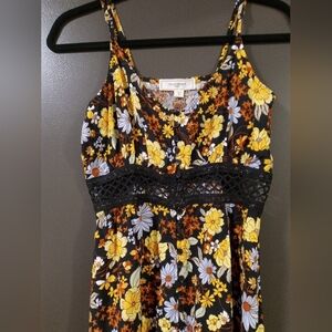 🍁 Autumn Ready NWT Size S-M Adjustable Straps Boho Cut Out Midi NY LA